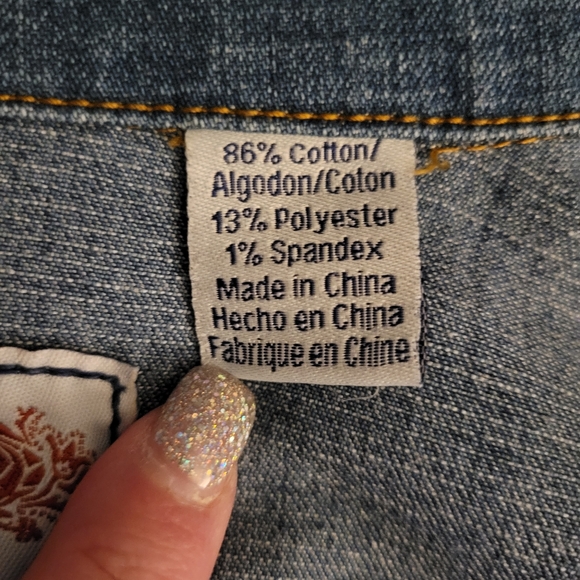 Vintage Roper XL Denim Shorty Jacket with Silver Stud Work on Front/Back/Cuffs - Picture 9 of 14